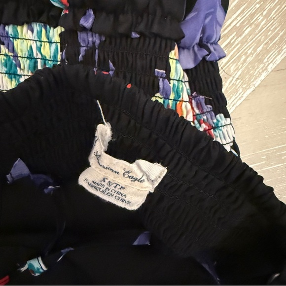 American Eagle Outfitters Red, Purple, Black and White Mini Dress with pockets - Picture 5 of 6